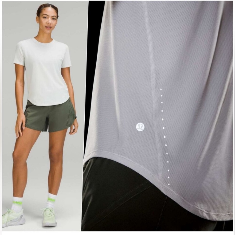 lululemon athletica -Run High Neck Mesh Lightweight Tee. NWOT in Black